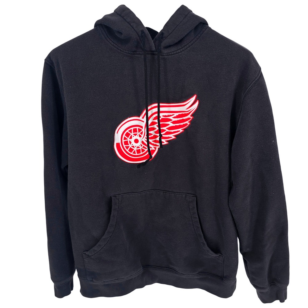 Vintage Detroit Red Wings Pullover Hoodie Mens S Reebok Face Off Collection NHL‎